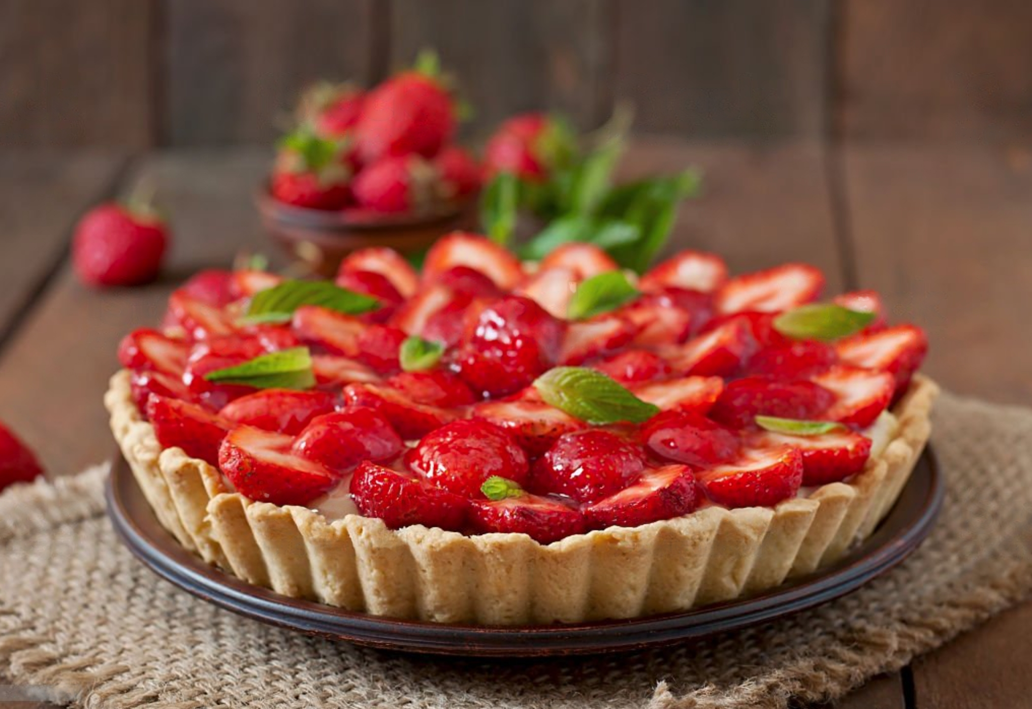 Tarte aux fraises et à la vanille